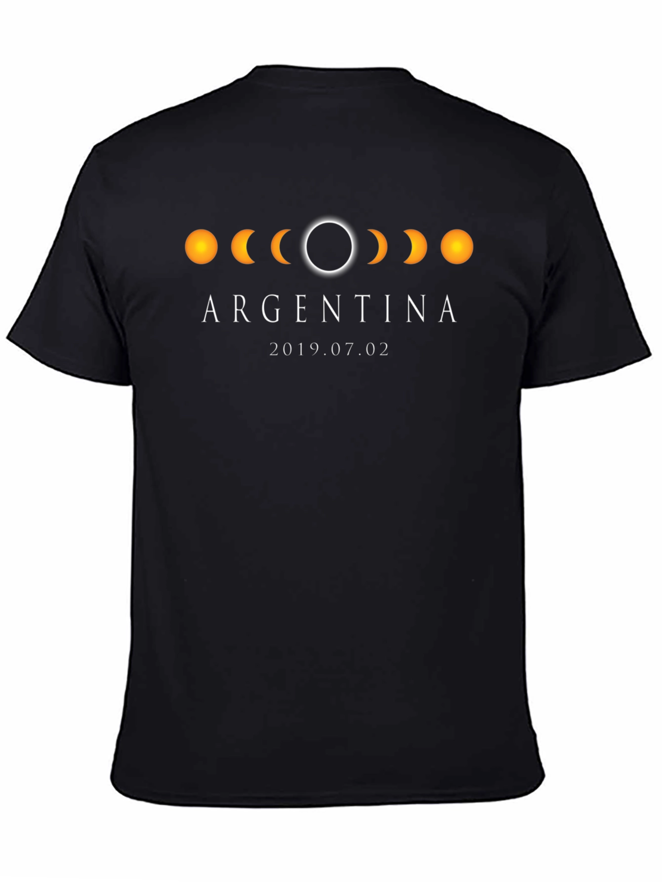 Argentina Eclipse 2019 T-Shirt - Black Cotton Tee