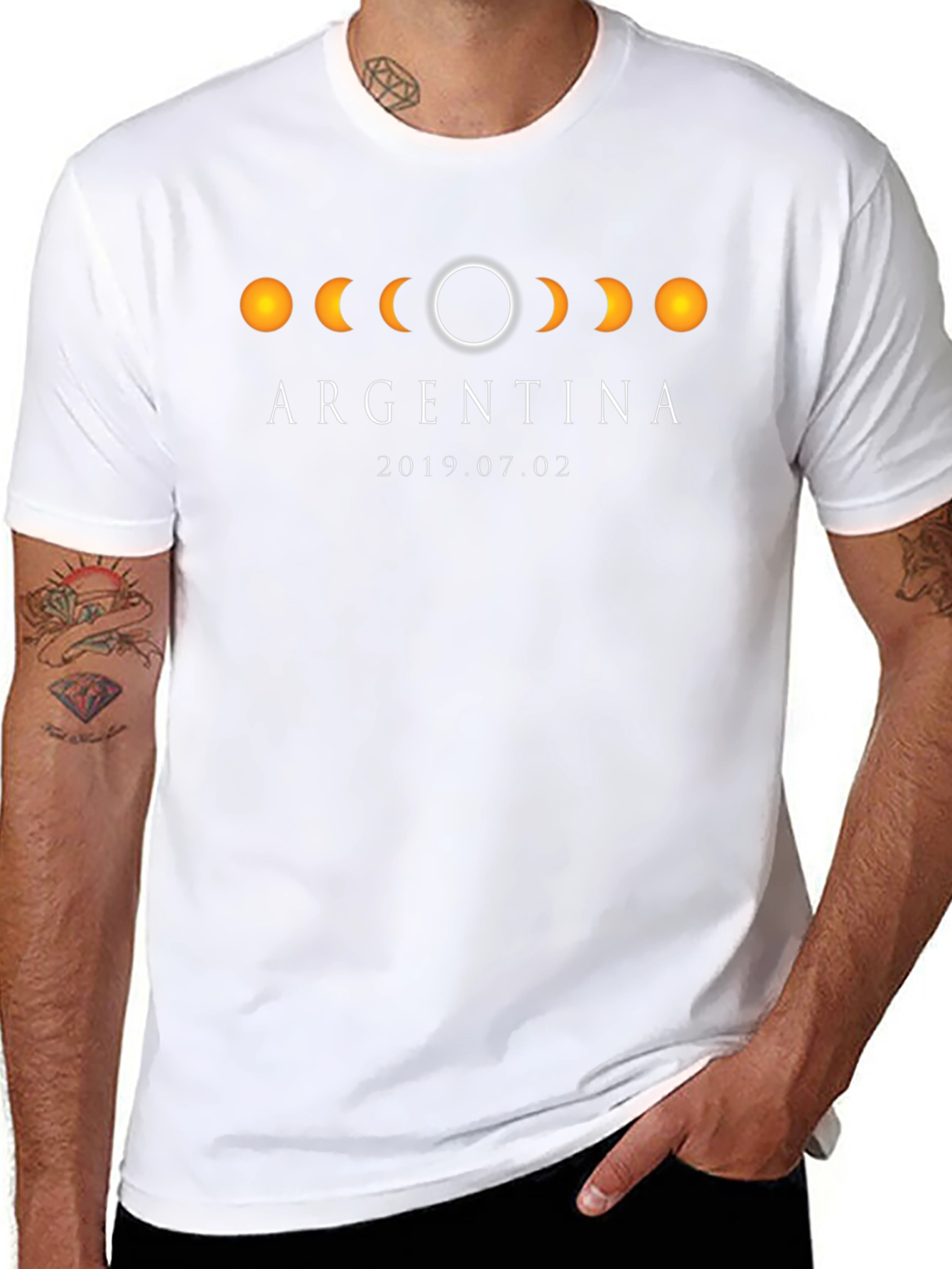Argentina Eclipse 2019 T-Shirt - Black Cotton Tee