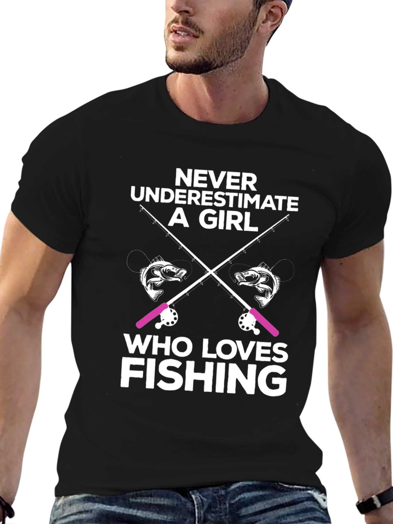 Never Underestimate a Girl Who Loves Fishing T-Shirt