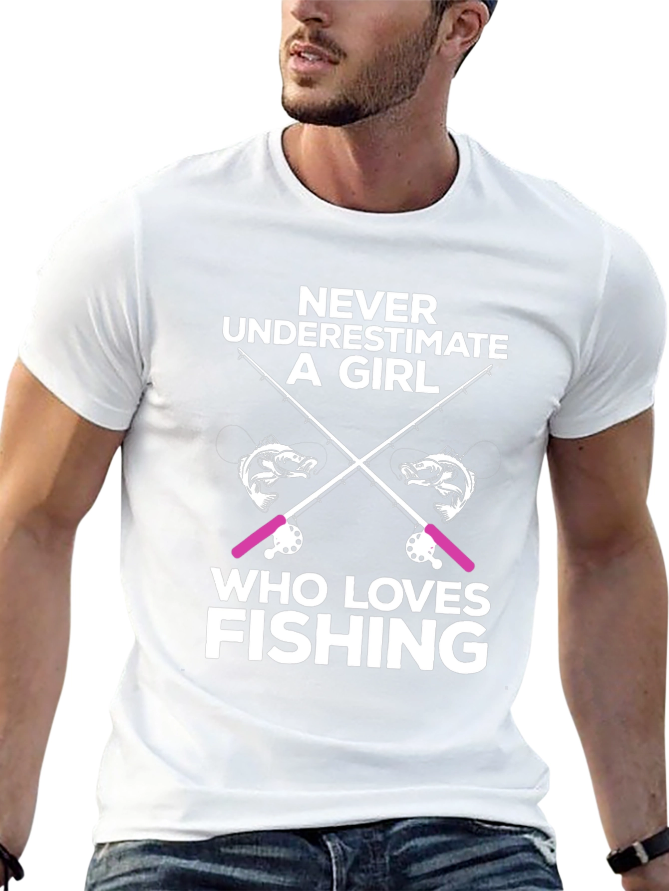 Never Underestimate a Girl Who Loves Fishing T-Shirt