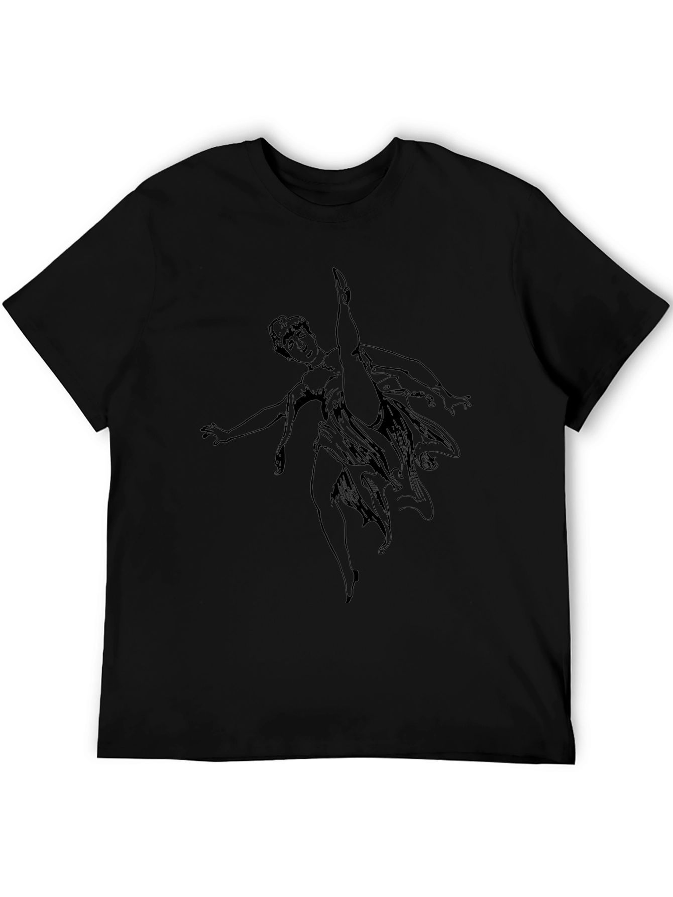 Whimsical Dance Graphic Tee - Black