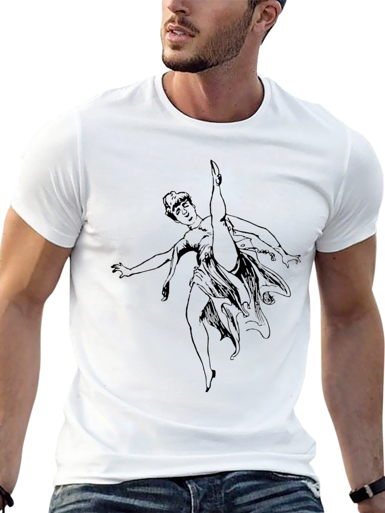 Whimsical Dance Graphic Tee - Black