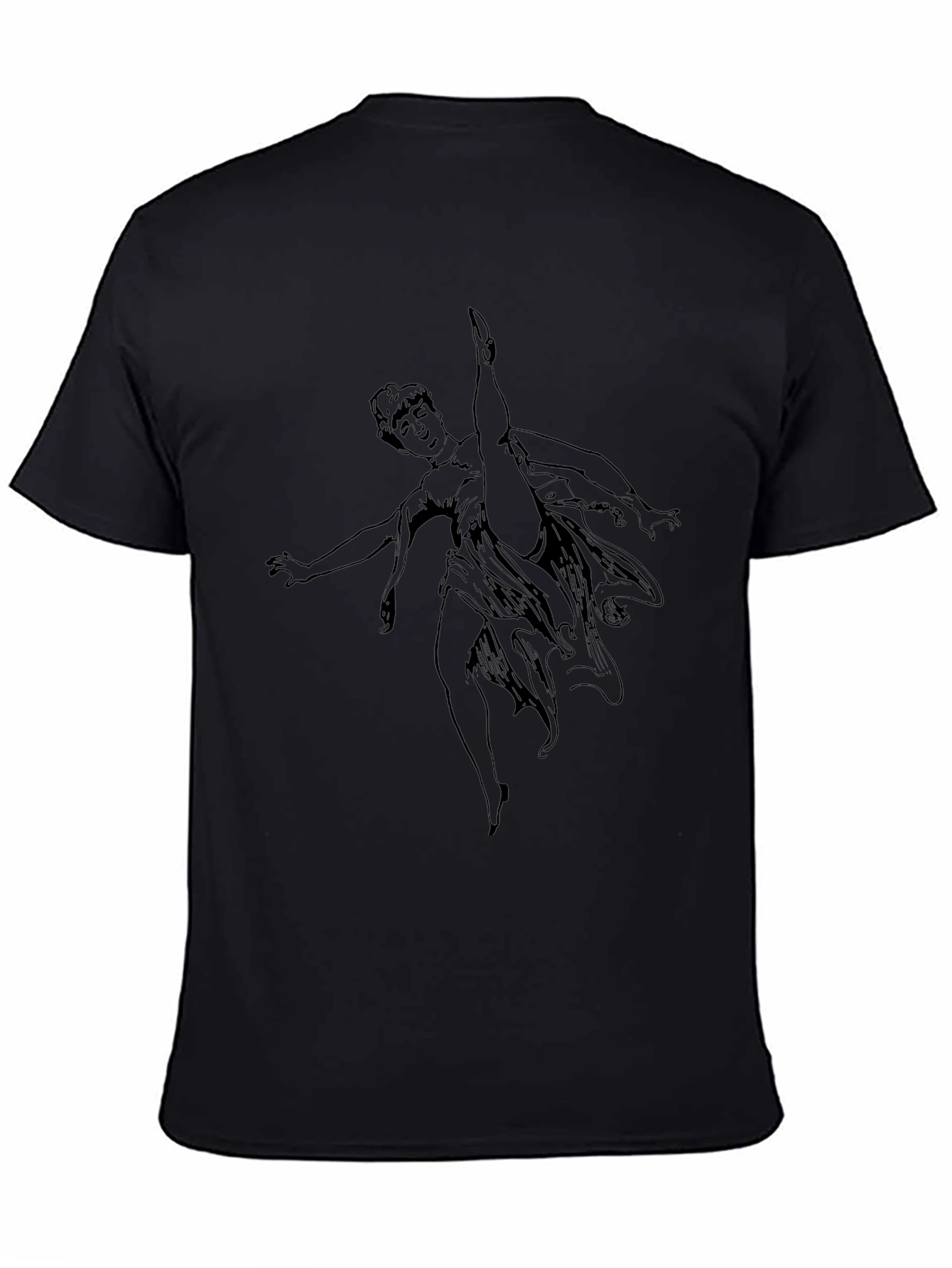 Whimsical Dance Graphic Tee - Black