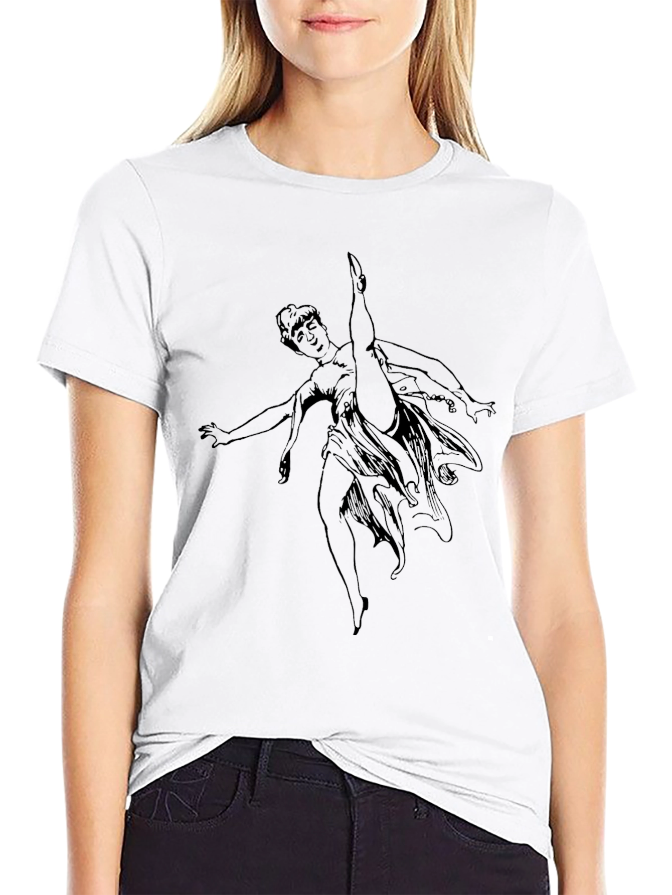 Whimsical Dance Graphic Tee - Black