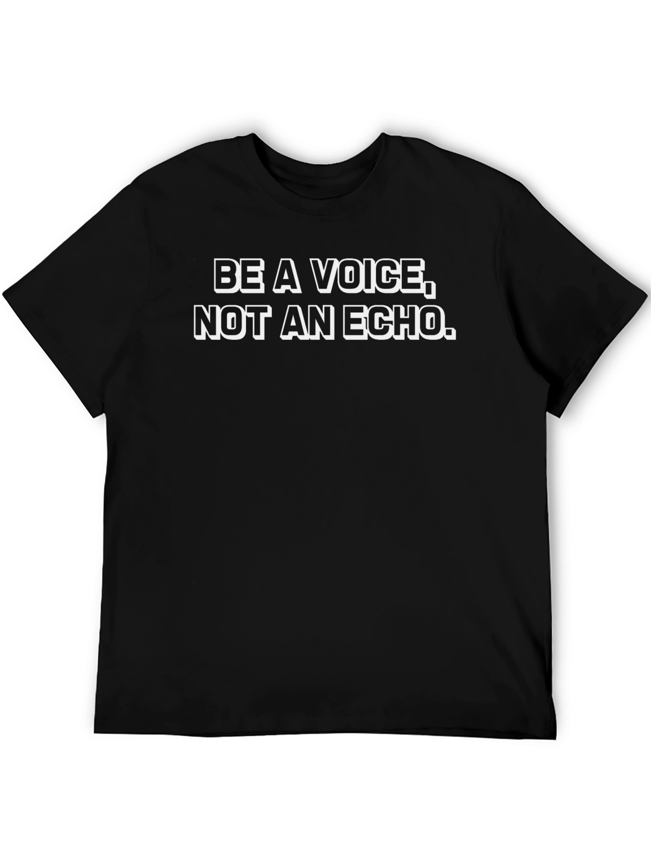 Be A Voice T-Shirt - Black Inspirational Tee