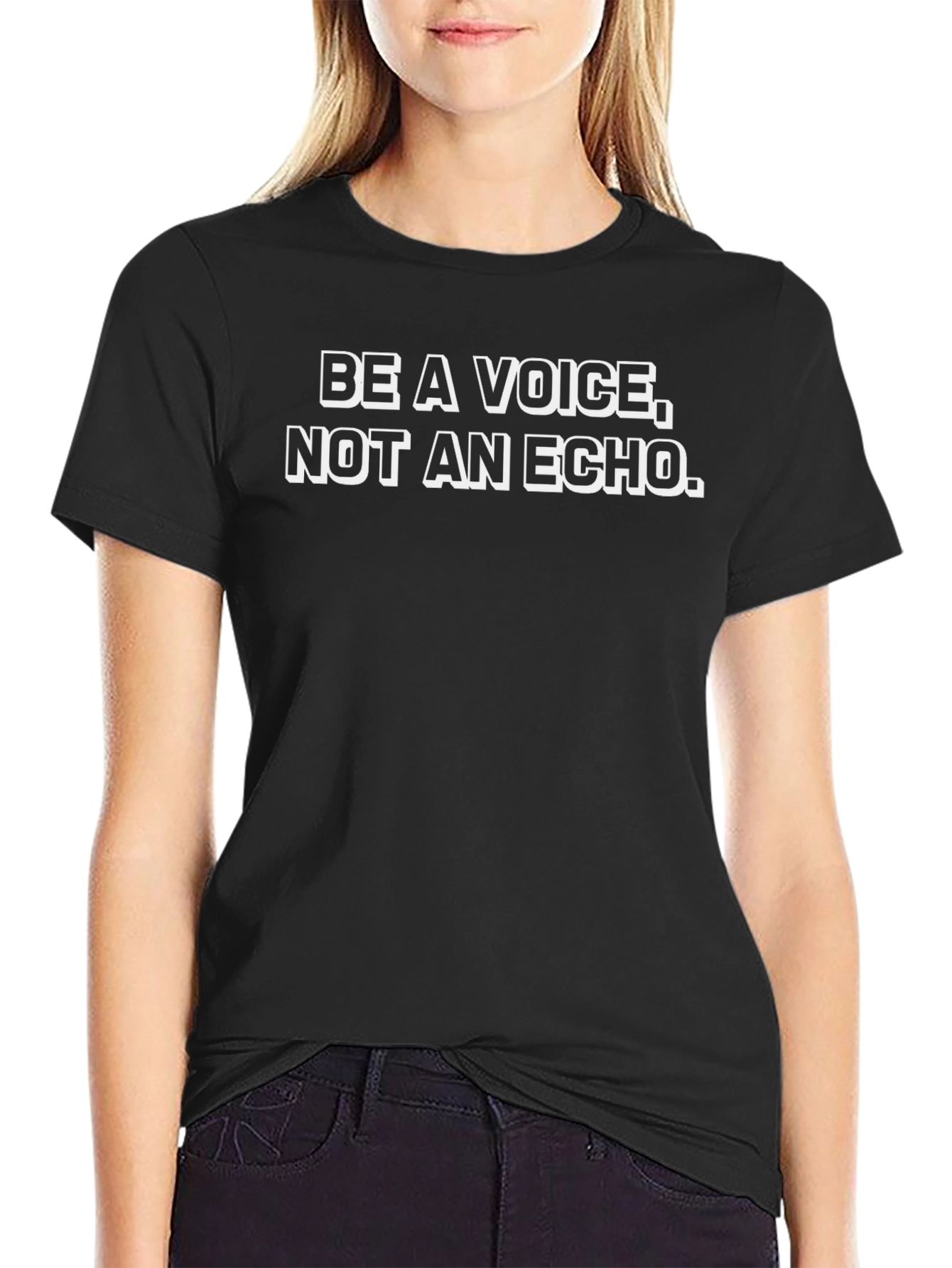 Be A Voice T-Shirt - Black Inspirational Tee