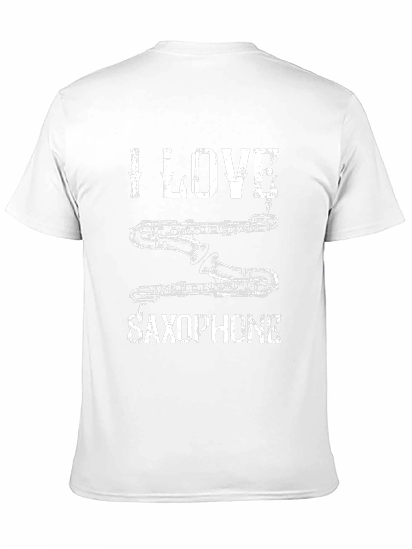 I Love Saxophone Black T-Shirt