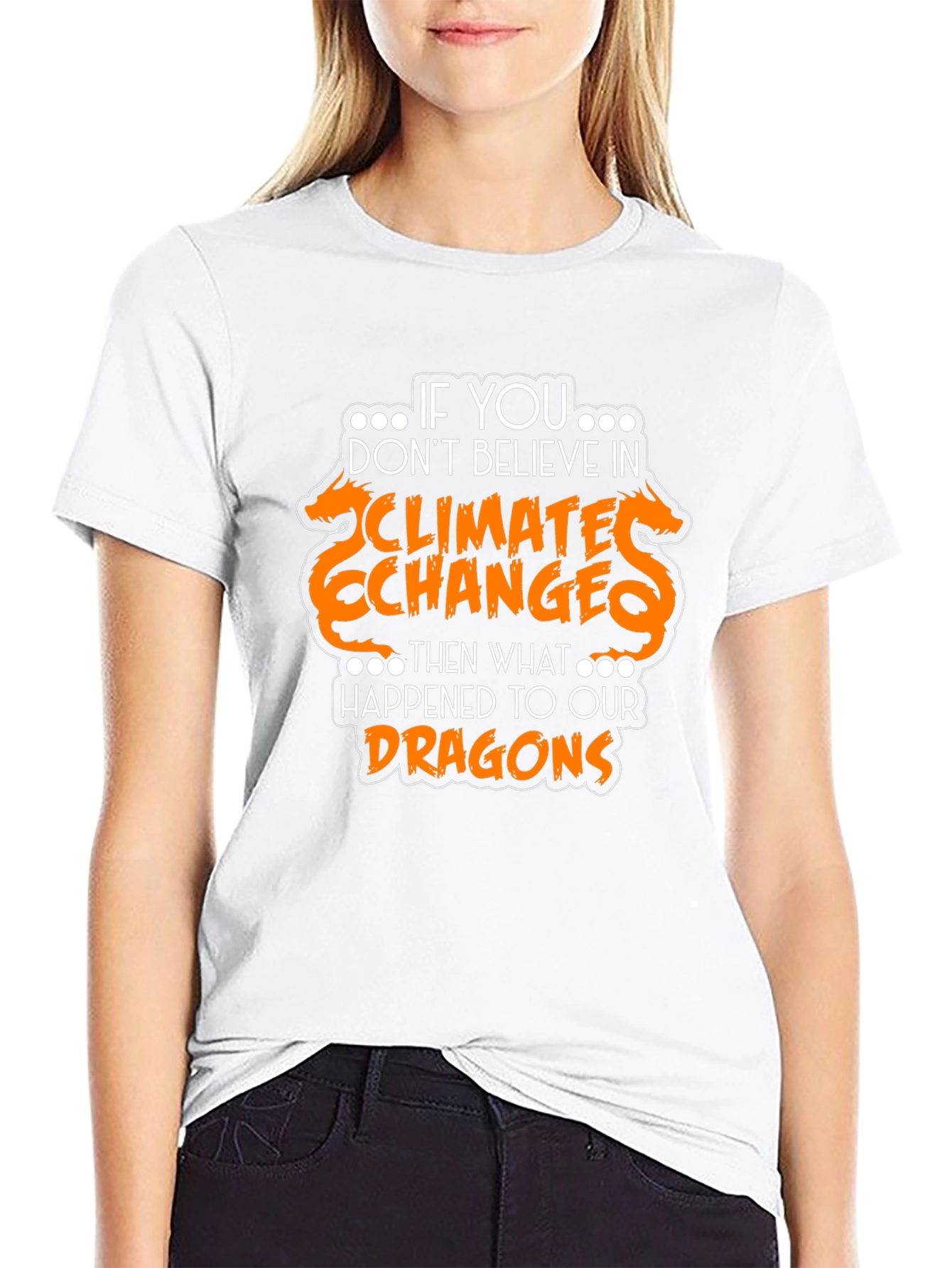 Climate Change Dragon Graphic Tee - Black