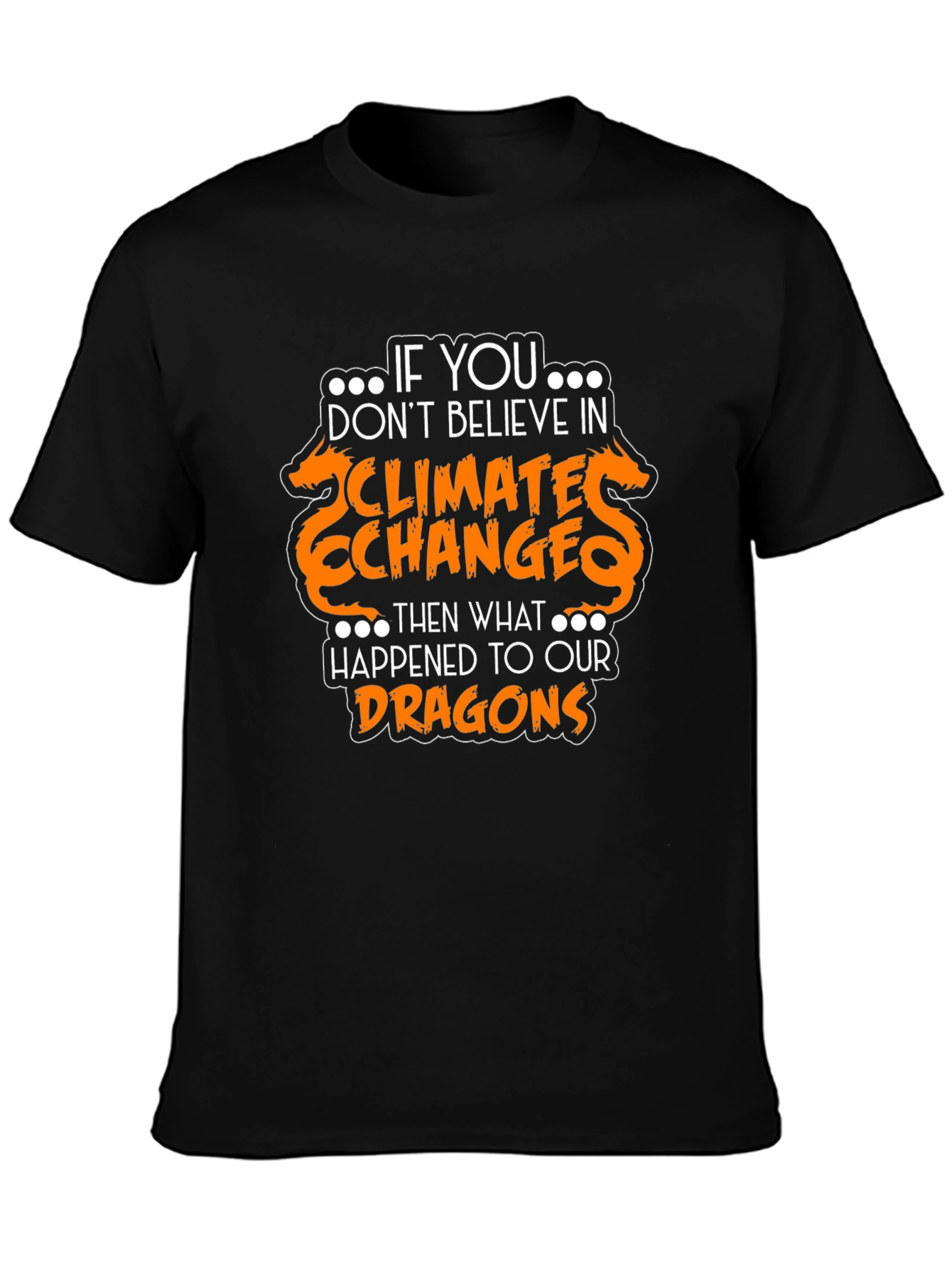 Climate Change Dragon Graphic Tee - Black