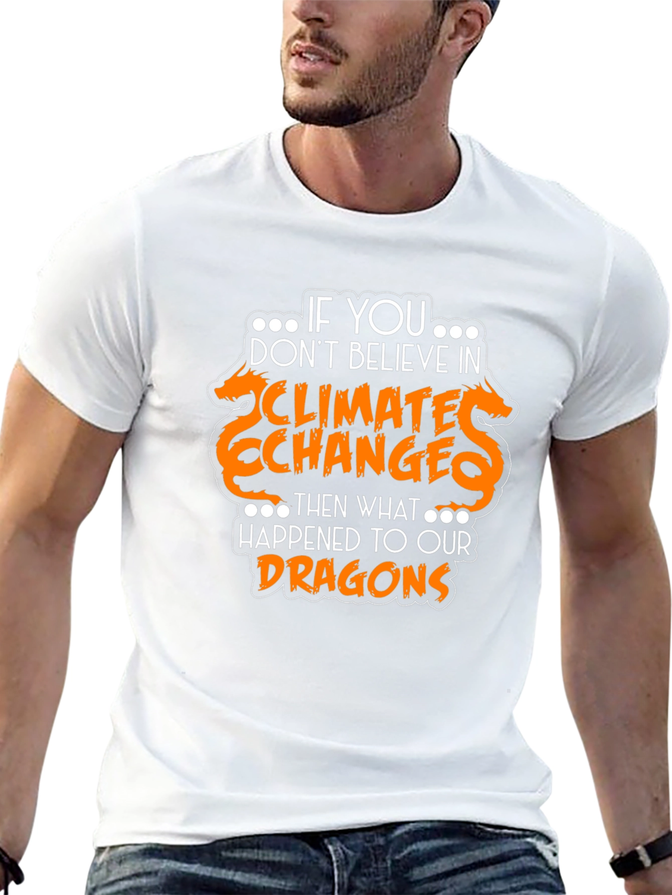 Climate Change Dragon Graphic Tee - Black