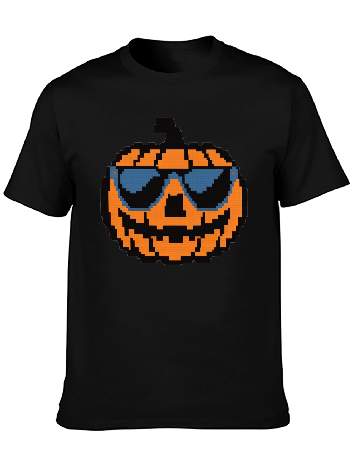 Pixel Pumpkin Sunglasses T-Shirt - Halloween Tee