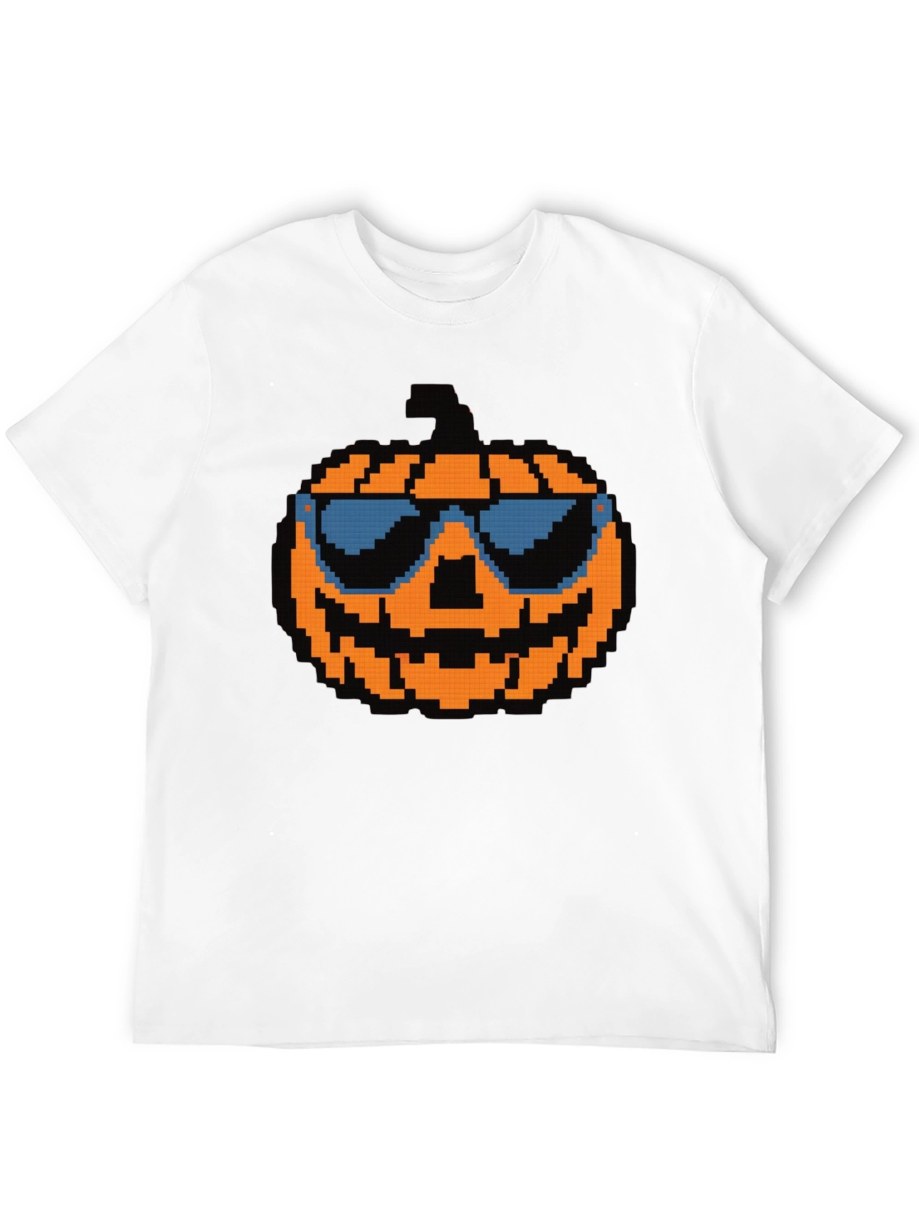 Pixel Pumpkin Sunglasses T-Shirt - Halloween Tee
