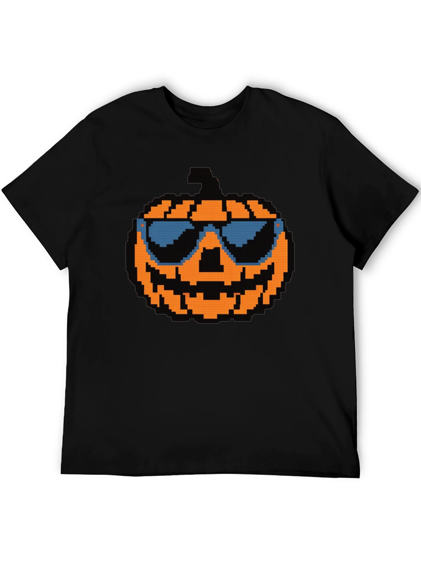 Pixel Pumpkin Sunglasses T-Shirt - Halloween Tee