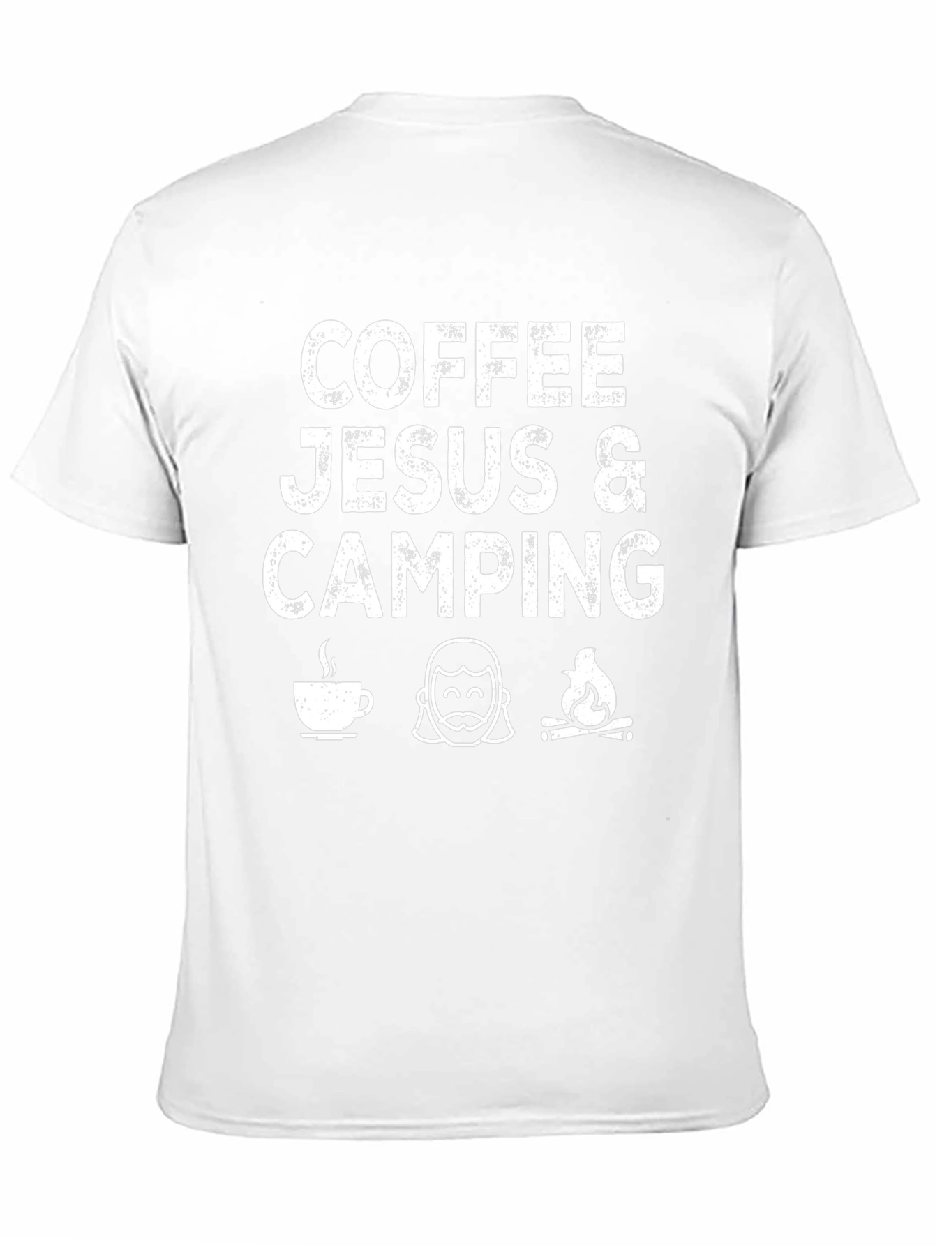 Coffee Jesus & Camping Black Graphic T-Shirt