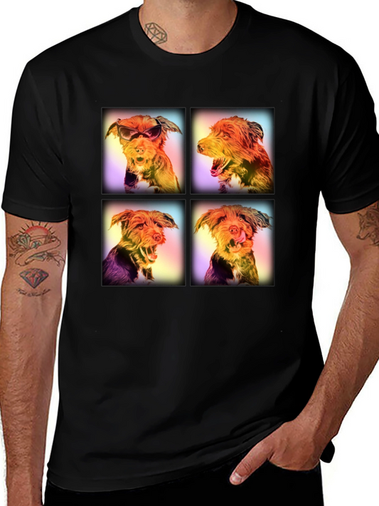 Dog Art Portrait T-Shirt - Quirky Graphic Tee