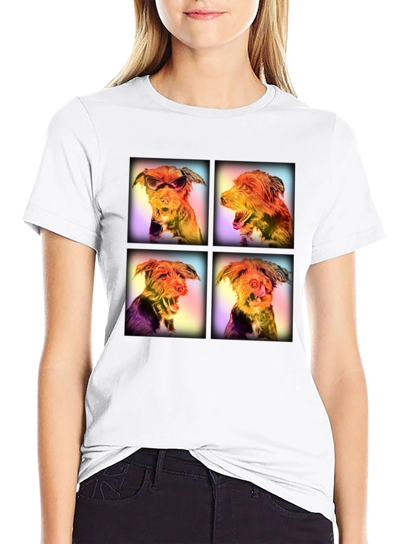 Dog Art Portrait T-Shirt - Quirky Graphic Tee