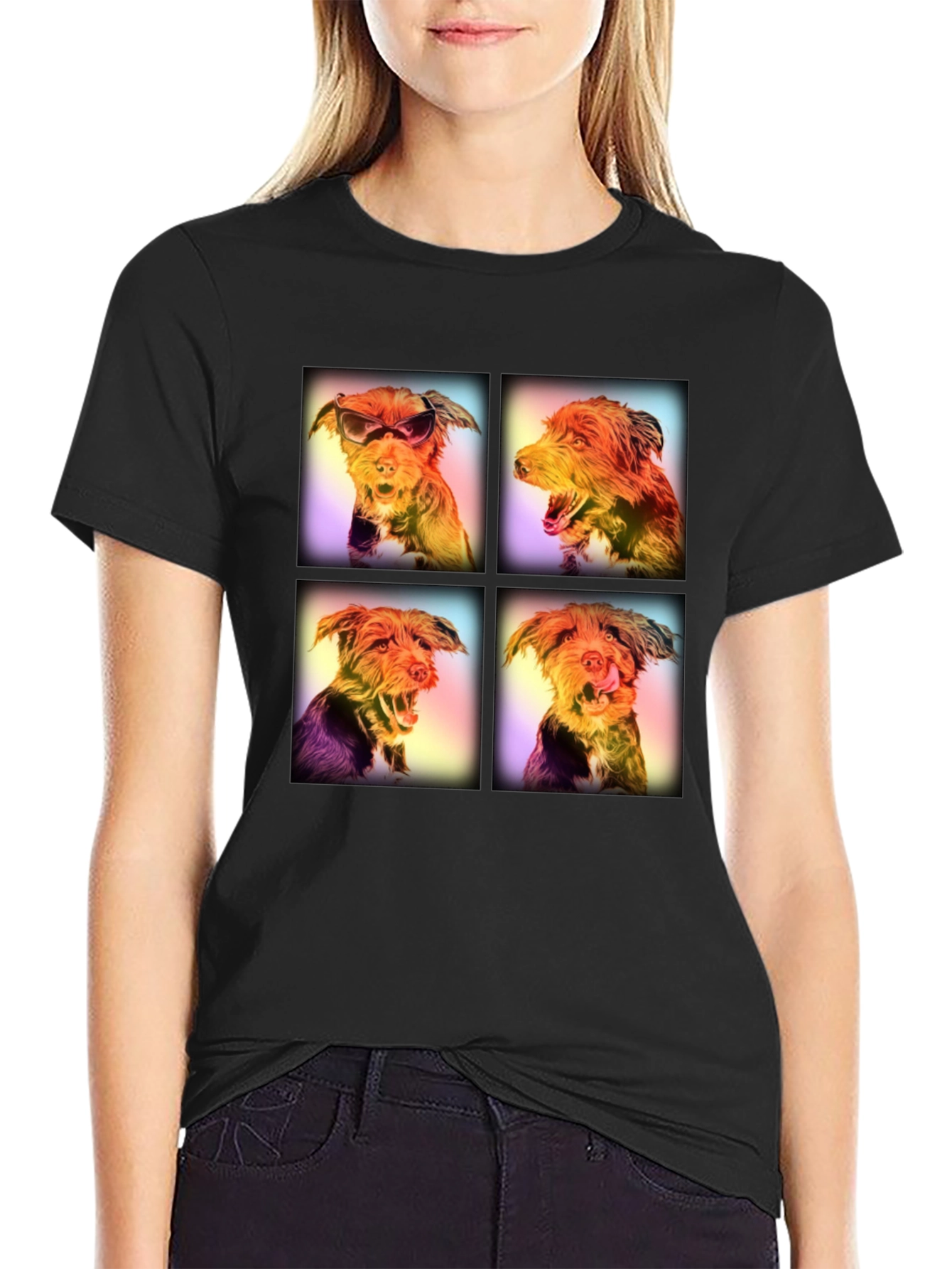 Dog Art Portrait T-Shirt - Quirky Graphic Tee