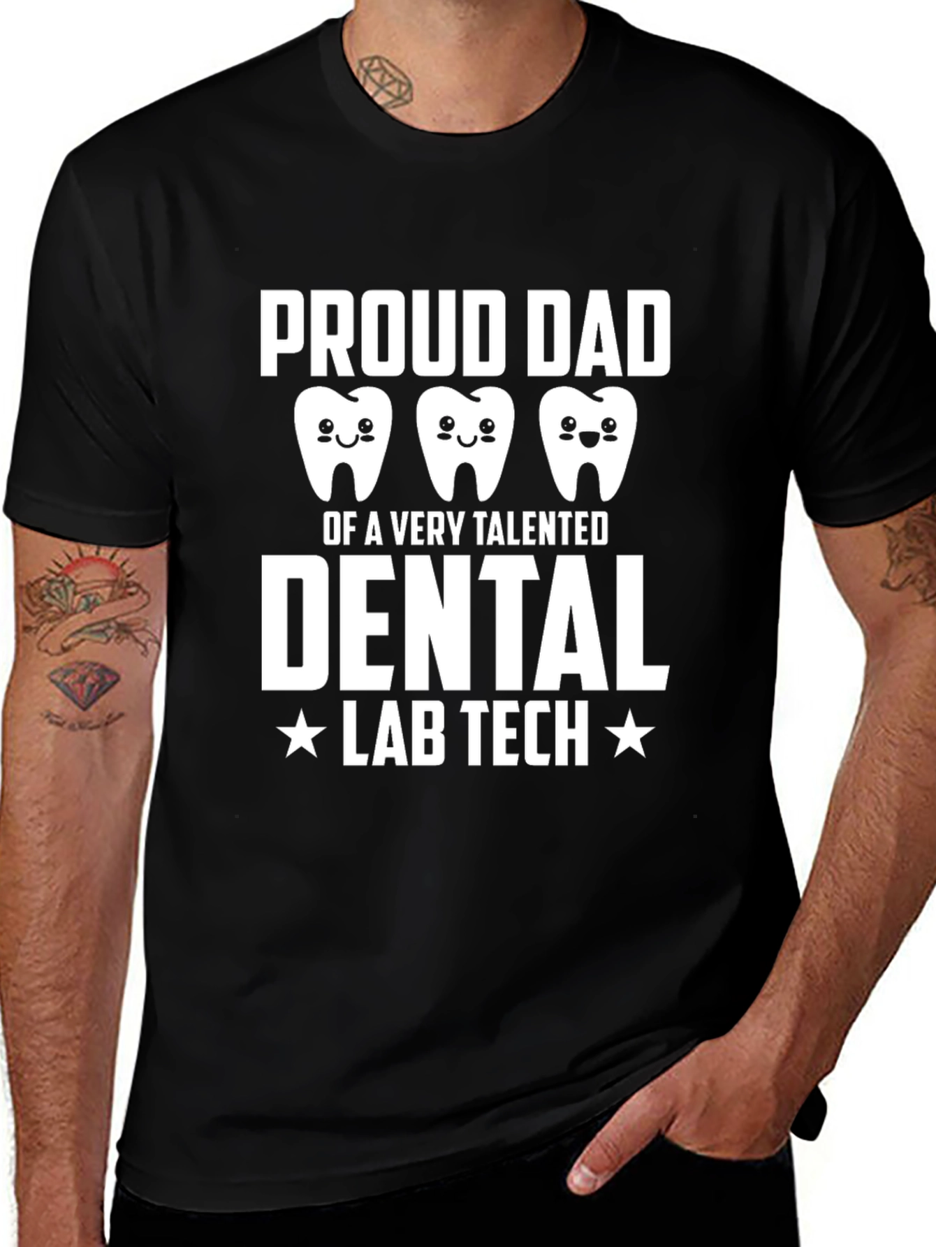 Proud Dad Dental Lab Tech T-Shirt