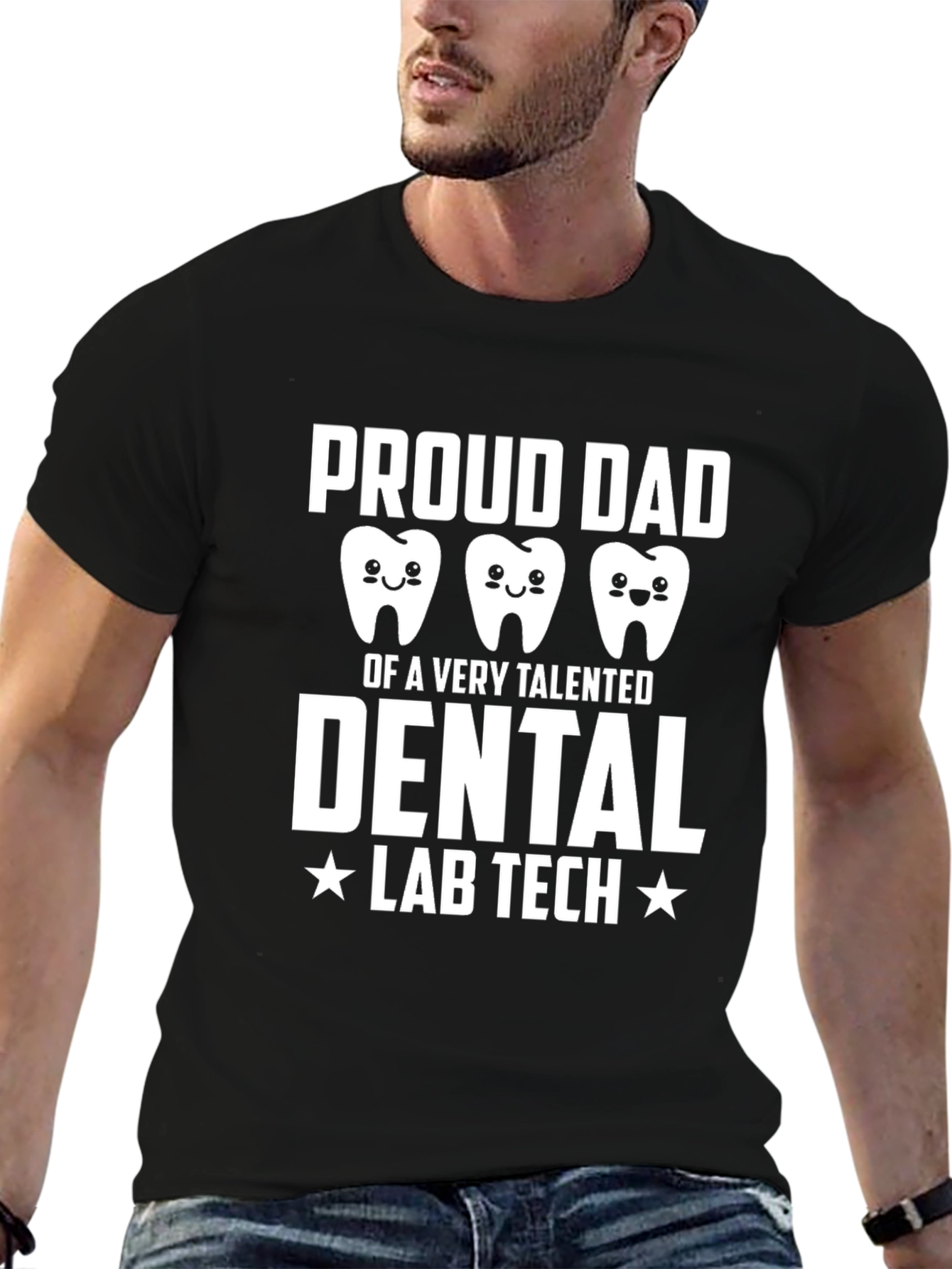 Proud Dad Dental Lab Tech T-Shirt