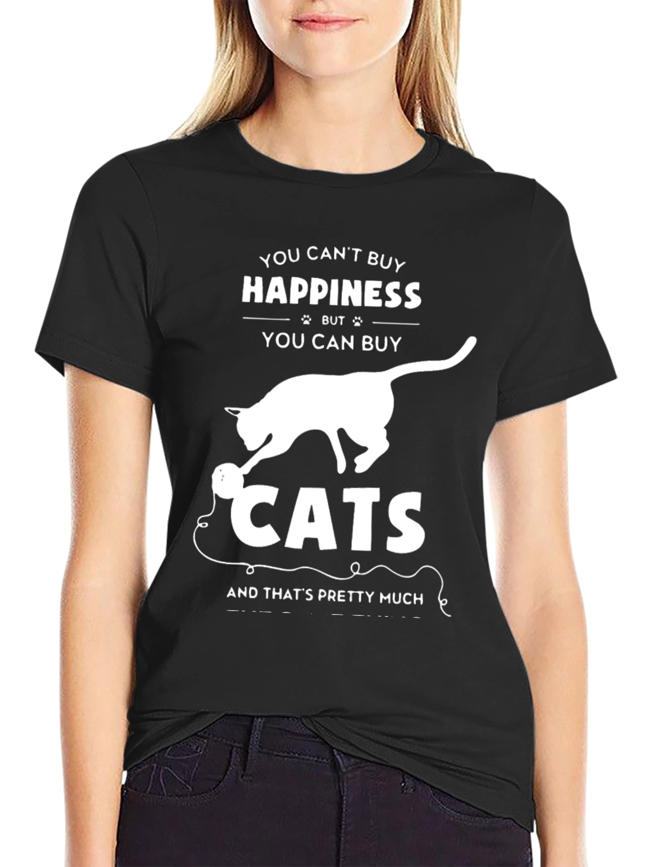 Funny Cat Lover T-Shirt - Buy Cats Happiness Tee