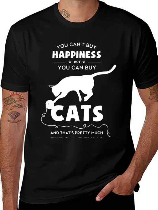 Funny Cat Lover T-Shirt - Buy Cats Happiness Tee