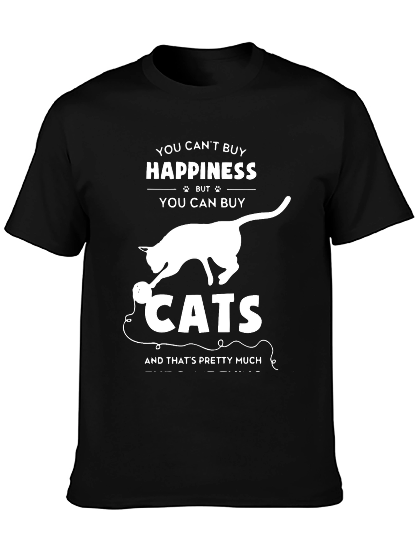 Funny Cat Lover T-Shirt - Buy Cats Happiness Tee