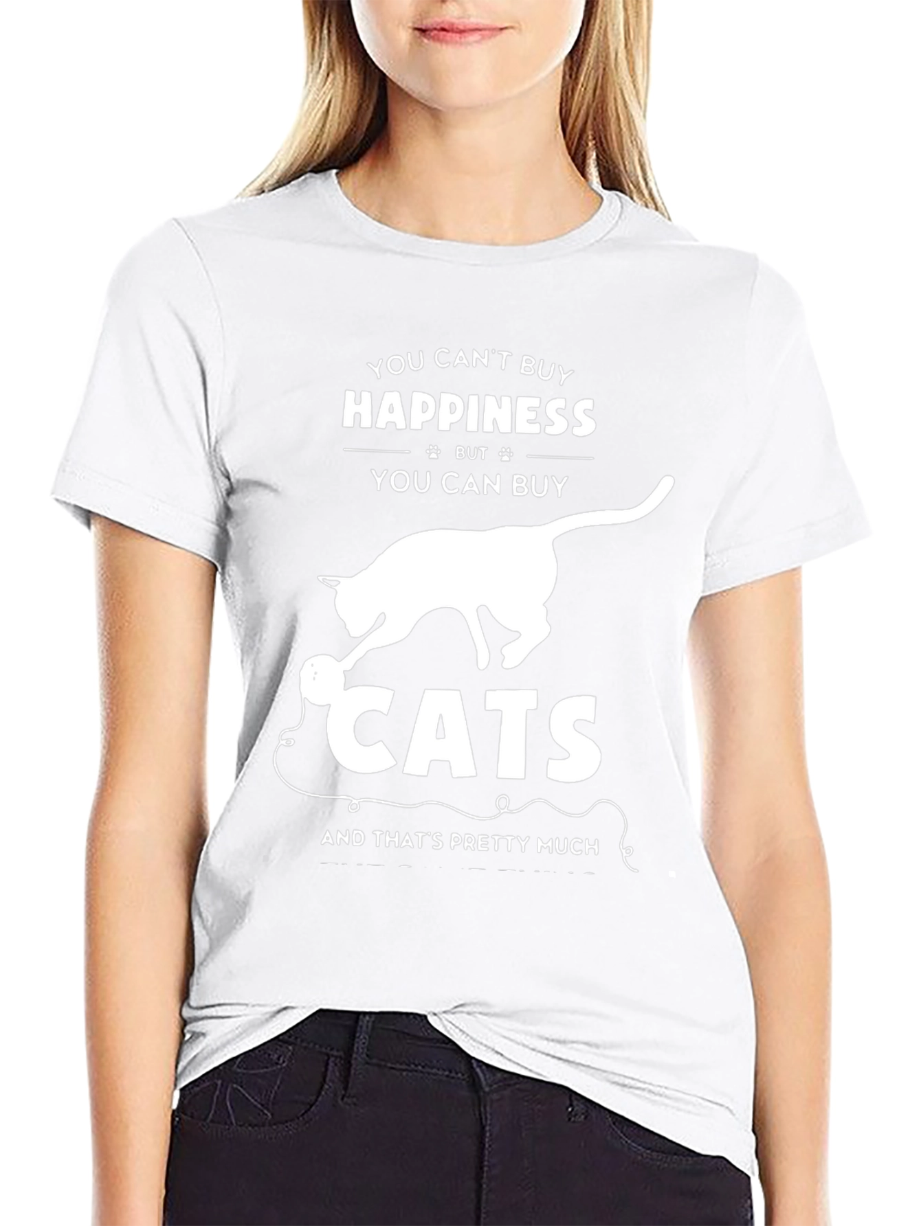 Funny Cat Lover T-Shirt - Buy Cats Happiness Tee