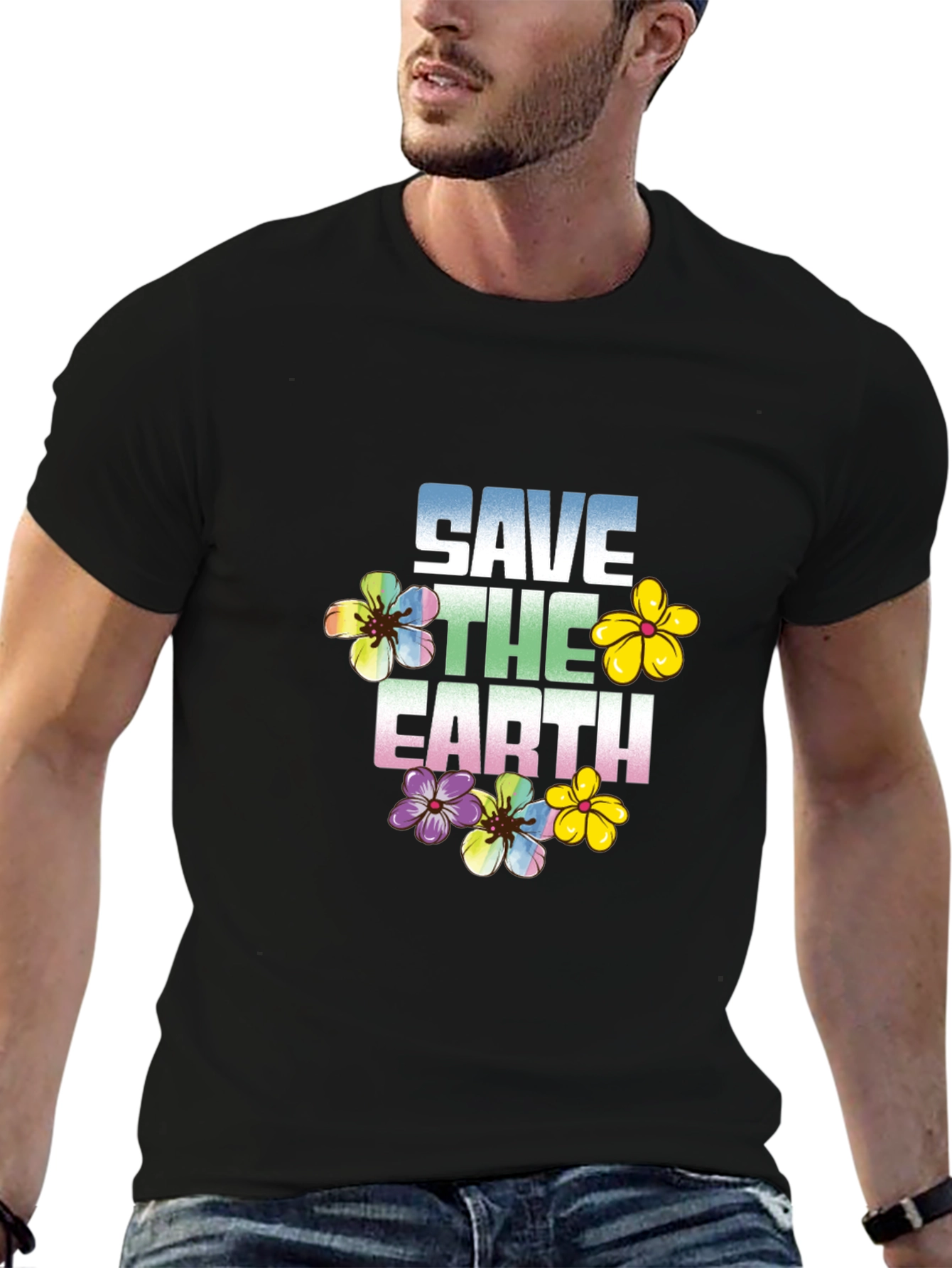 Save the Earth Floral Graphic Tee