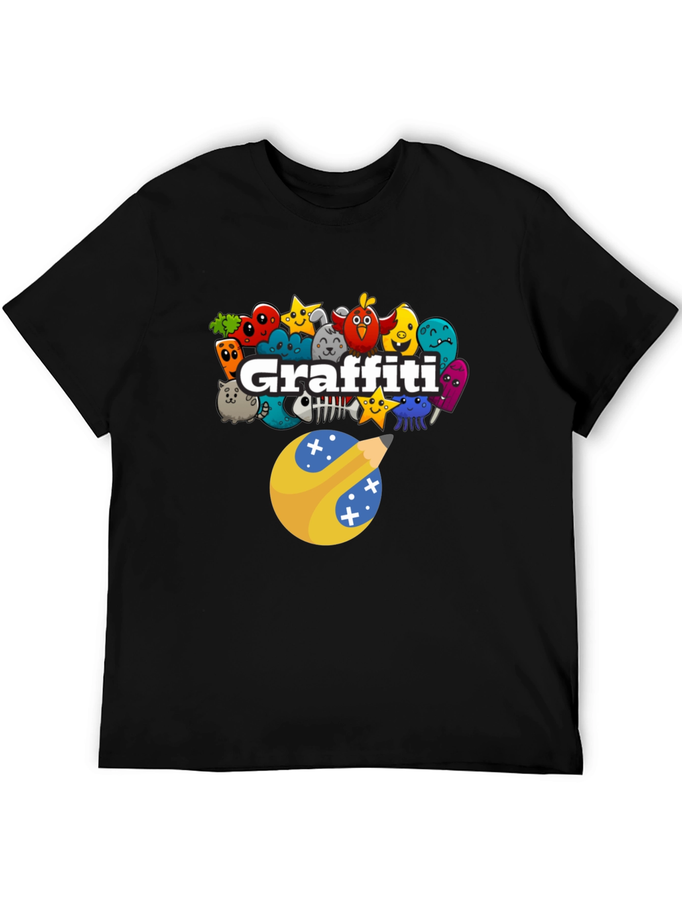 Cartoon Graffiti Style Graphic Tee