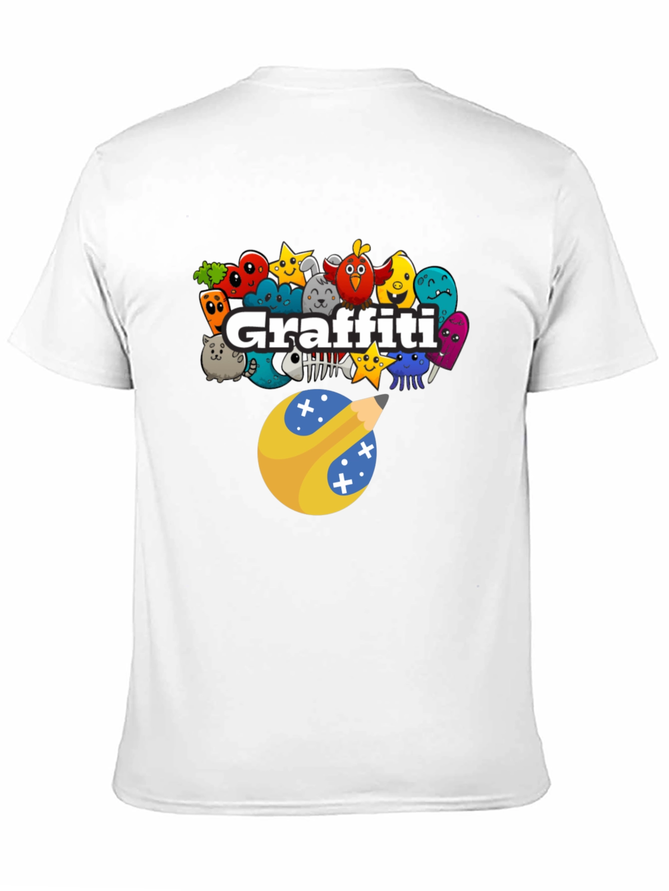 Cartoon Graffiti Style Graphic Tee