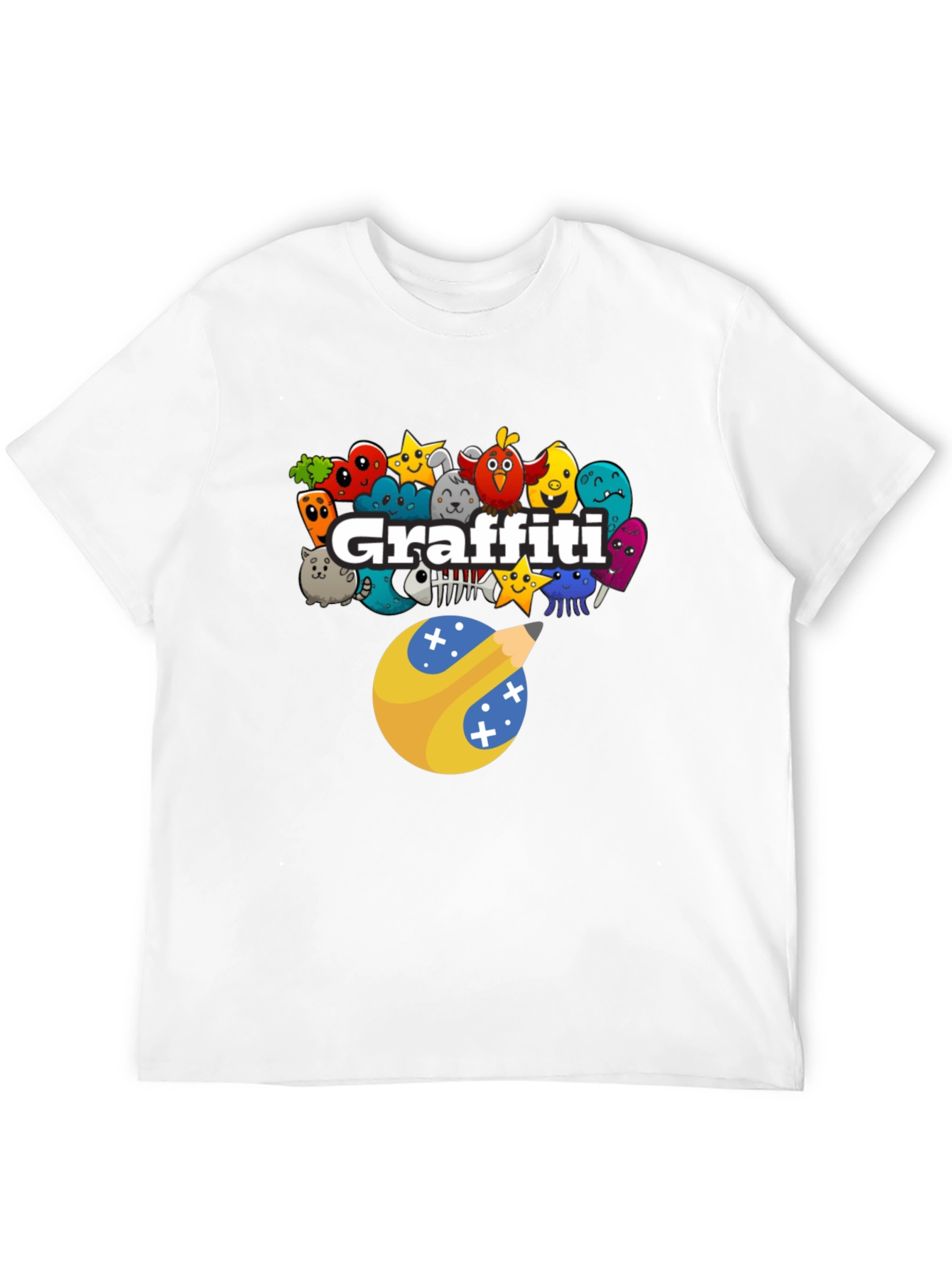 Cartoon Graffiti Style Graphic Tee