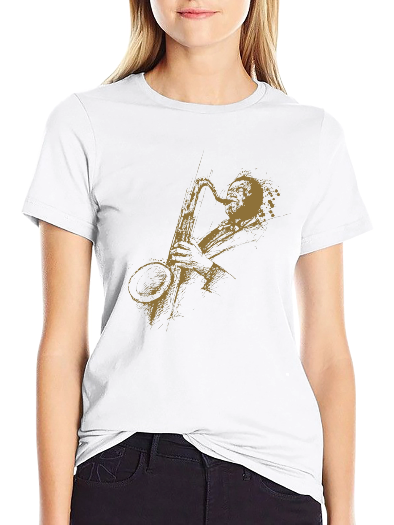Saxophone Graphic Tee - Cool Musician T-Shirt