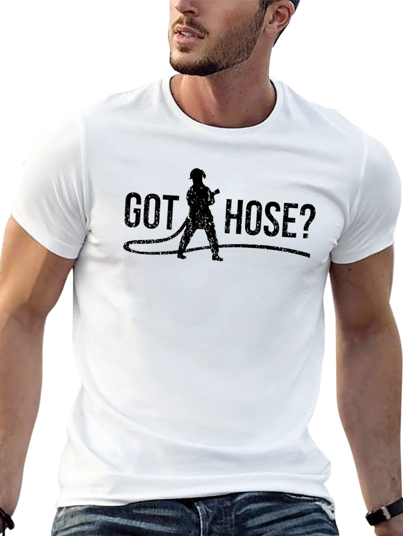 Got Hose? Firefighter Graphic T-Shirt - Black