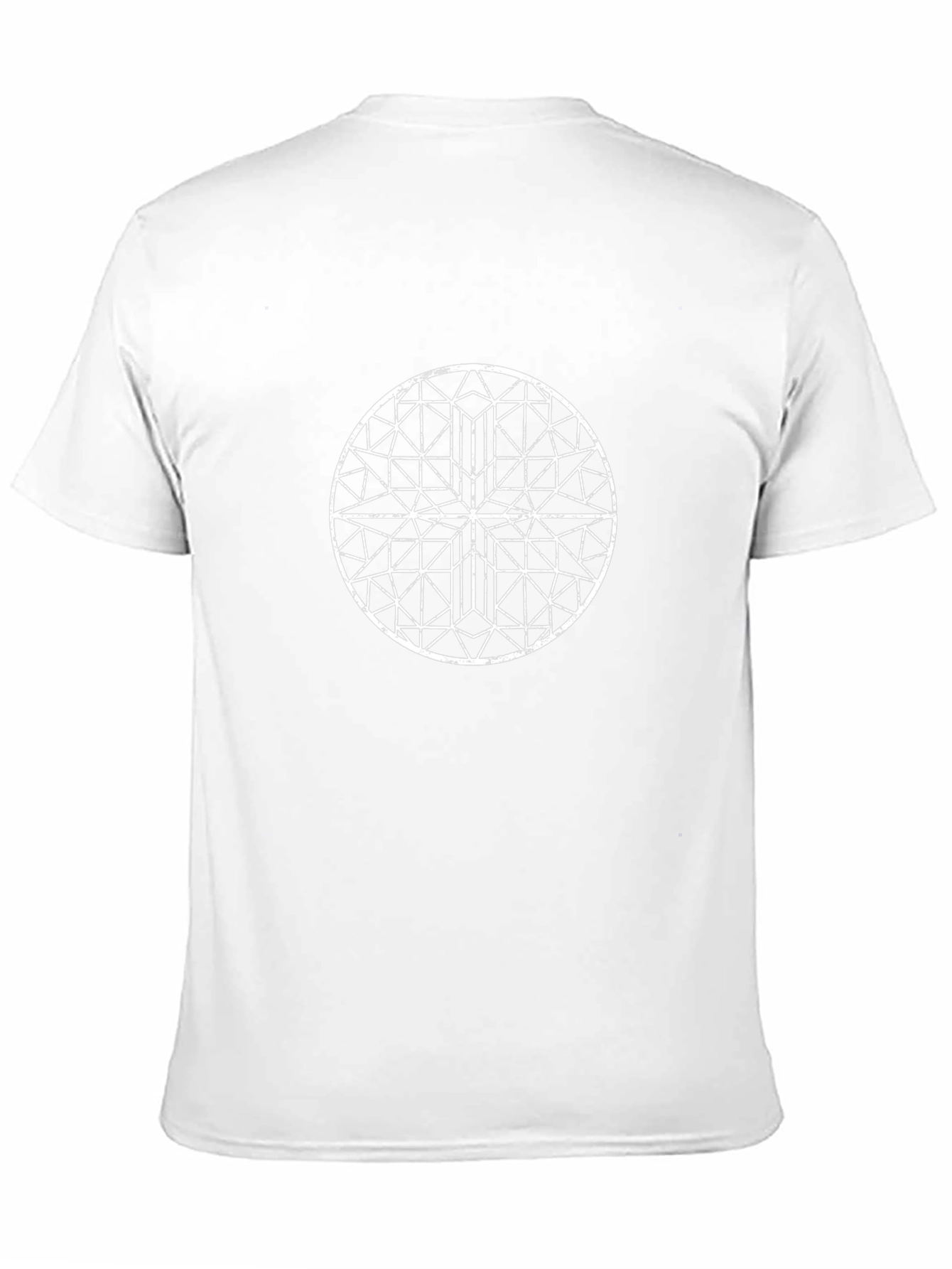 Geometric Circle T-Shirt - Black Cotton Blend
