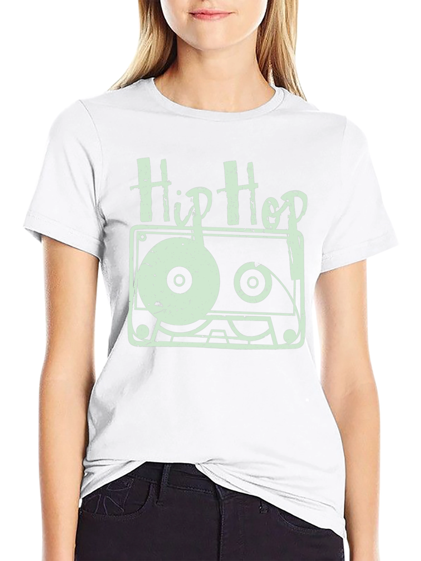 Hip Hop Cassette Graphic T-Shirt - Retro Music Style