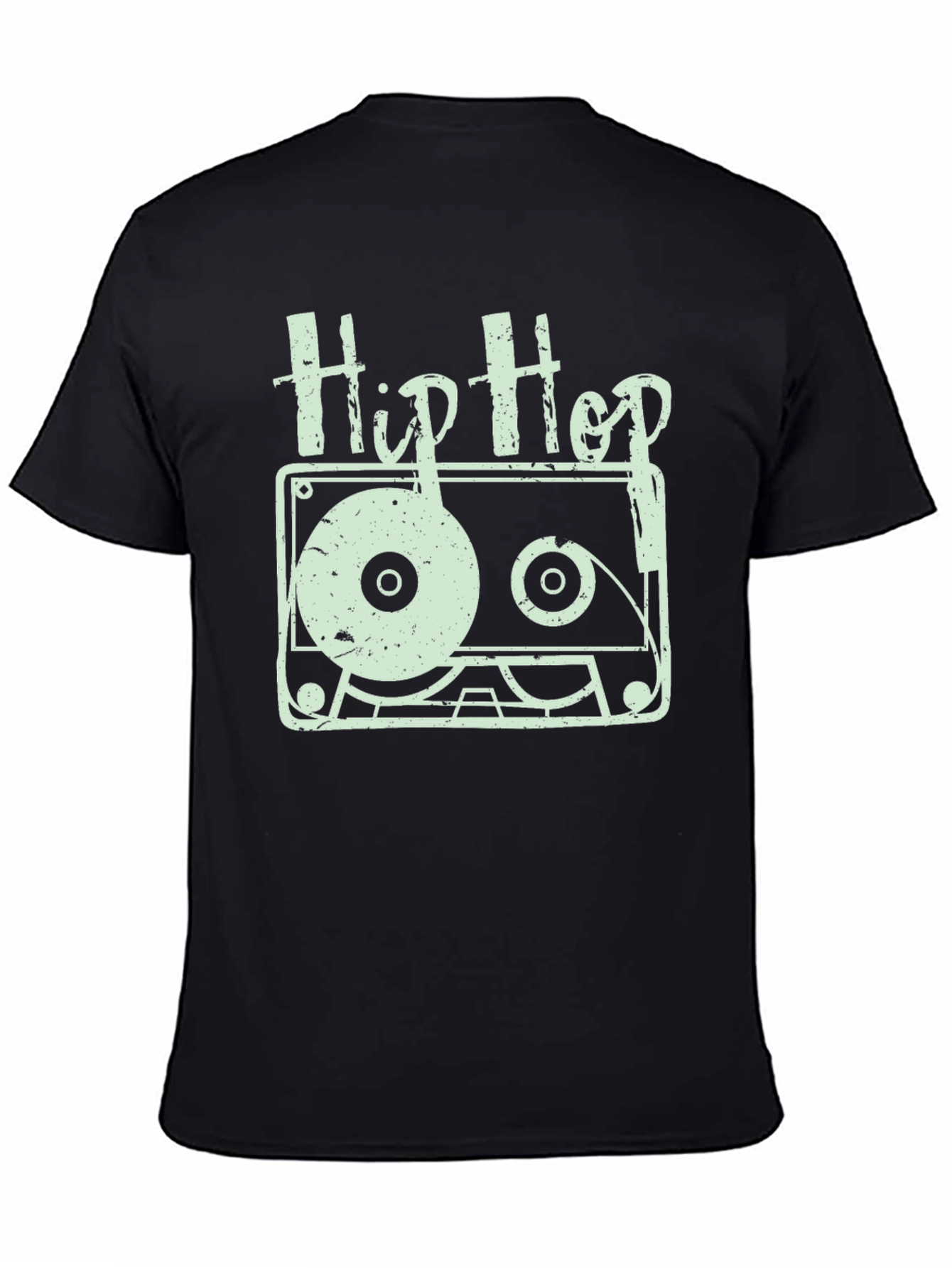 Hip Hop Cassette Graphic T-Shirt - Retro Music Style