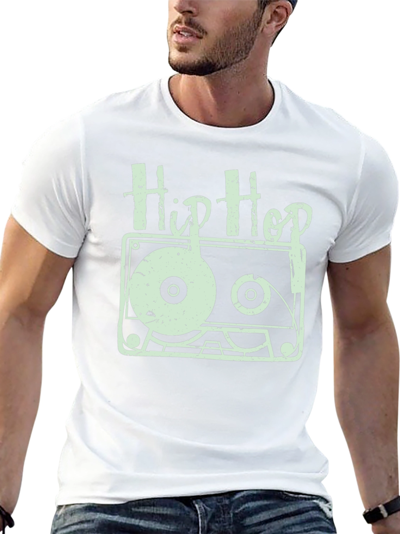 Hip Hop Cassette Graphic T-Shirt - Retro Music Style