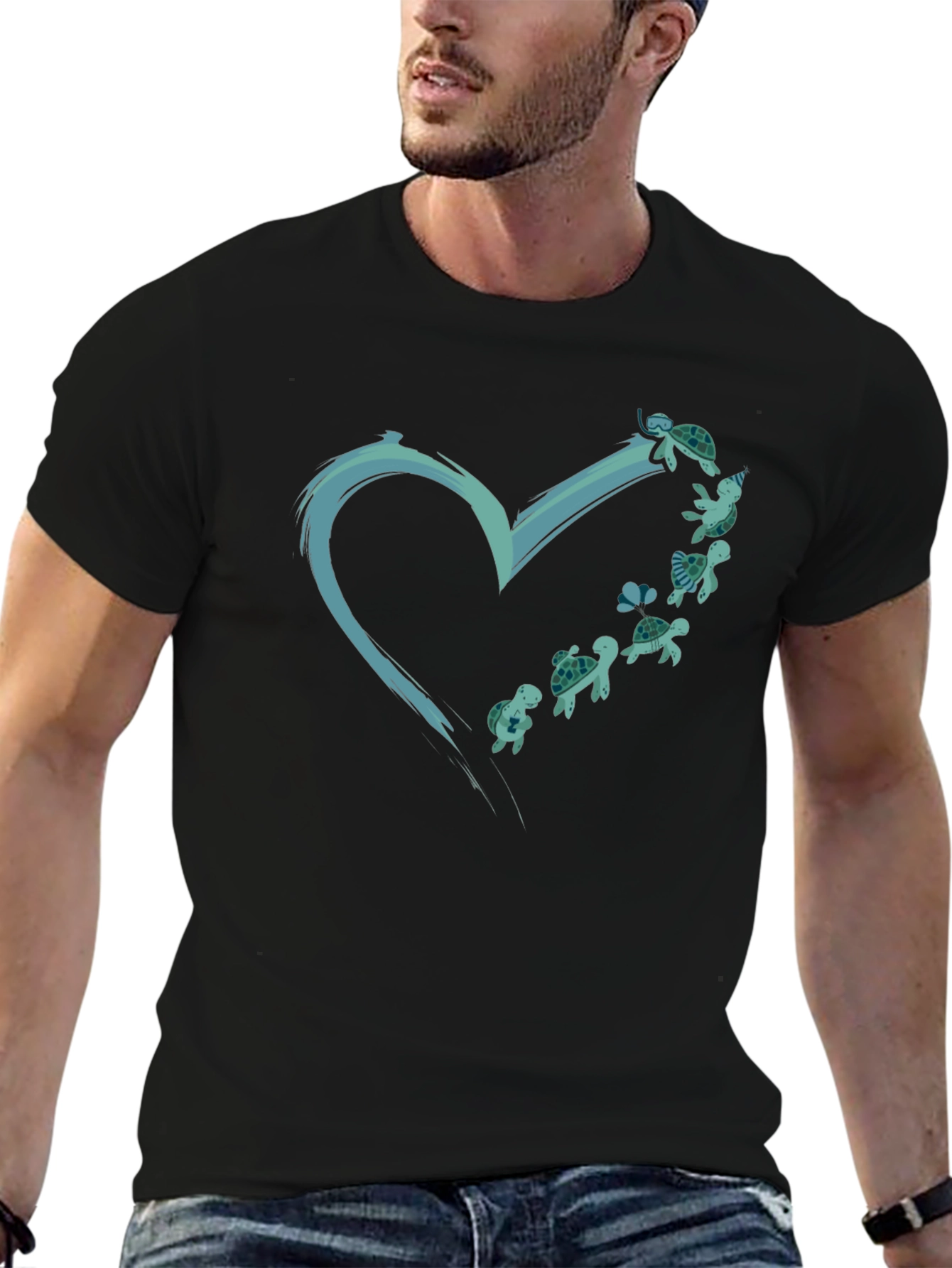 Turtle Heart Graphic Tee - Ocean Lovers T-Shirt