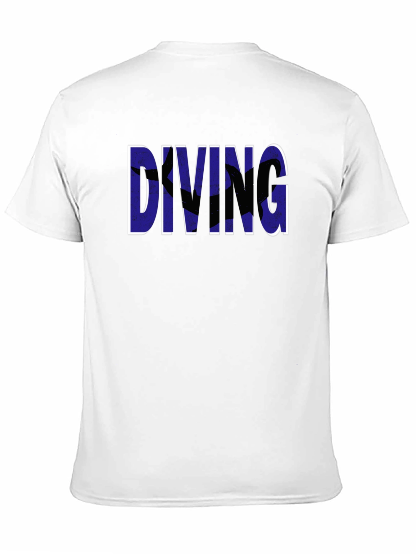 Diving Graphic Tee - Black Cotton T-Shirt