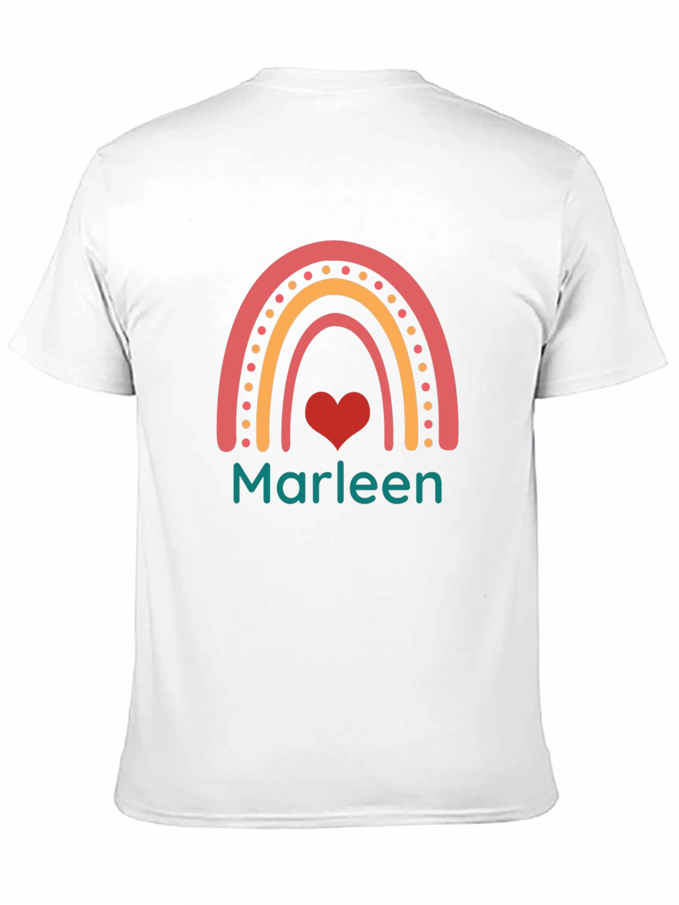 Marleen Rainbow Heart Tee - Trendy Personalized Shirt