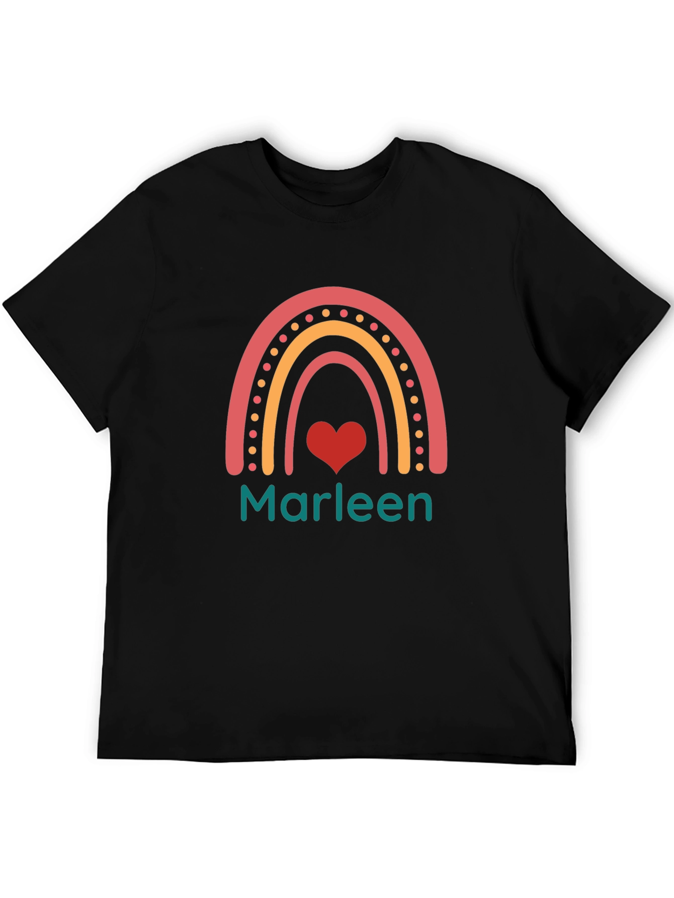 Marleen Rainbow Heart Tee - Trendy Personalized Shirt