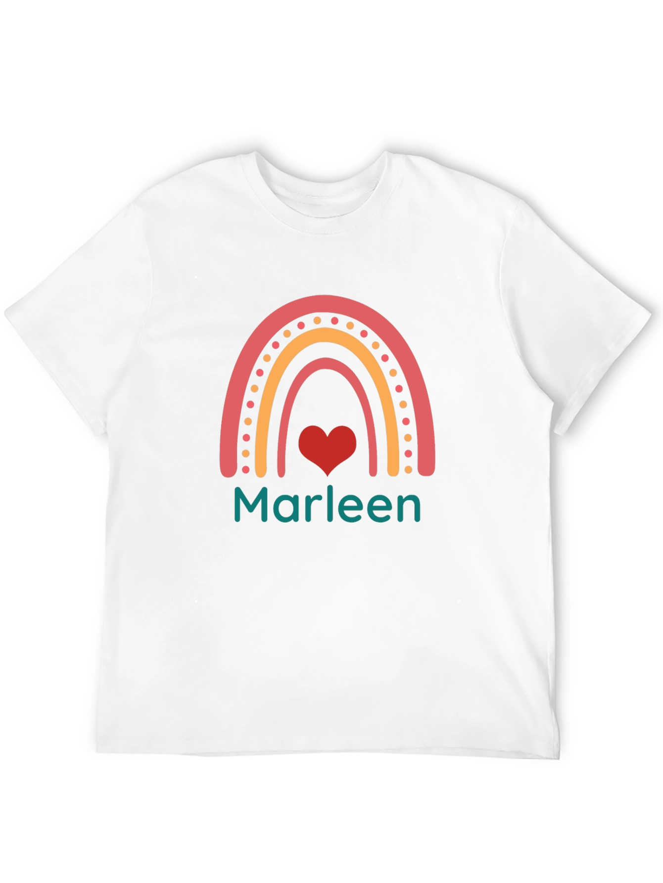 Marleen Rainbow Heart Tee - Trendy Personalized Shirt