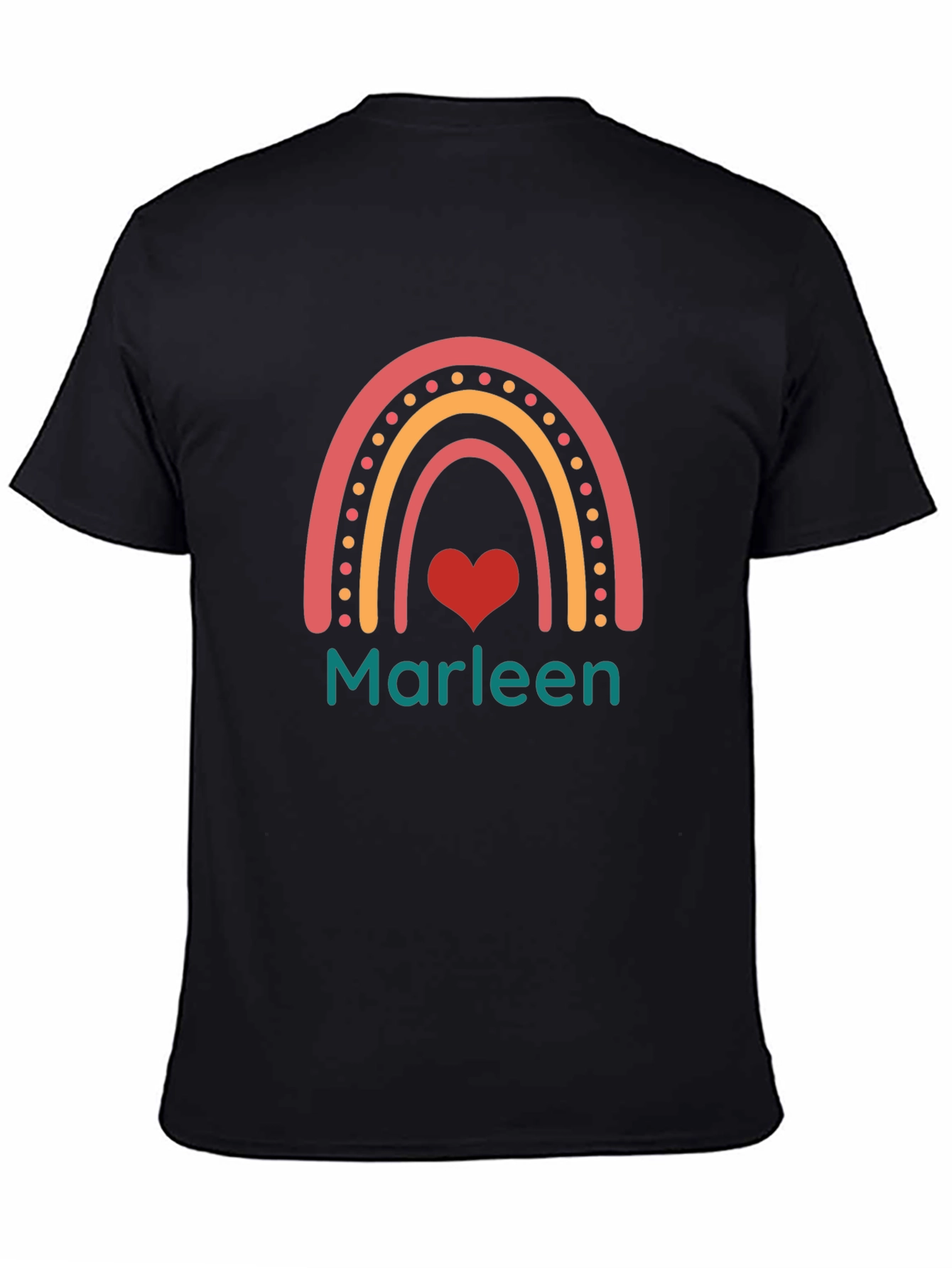 Marleen Rainbow Heart Tee - Trendy Personalized Shirt