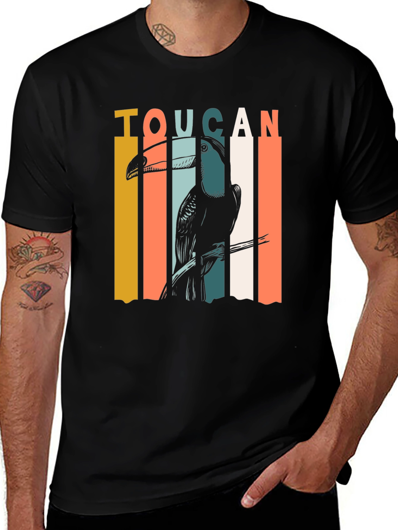 Retro Toucan Graphic T-Shirt - Classic Style