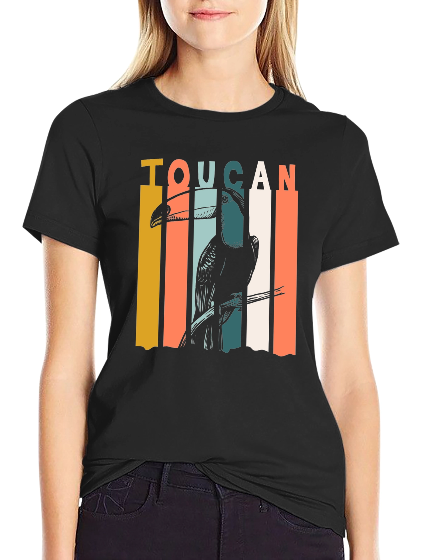 Retro Toucan Graphic T-Shirt - Classic Style