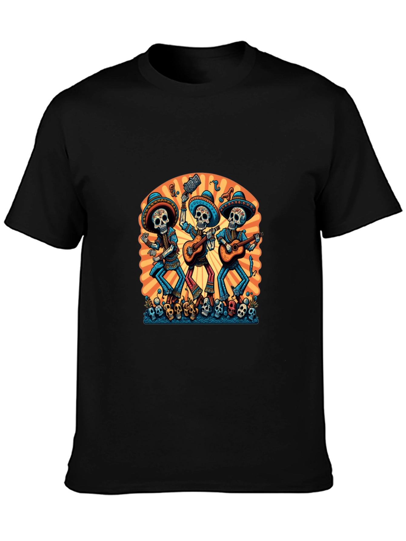 Day of the Dead Skeleton Band T-Shirt