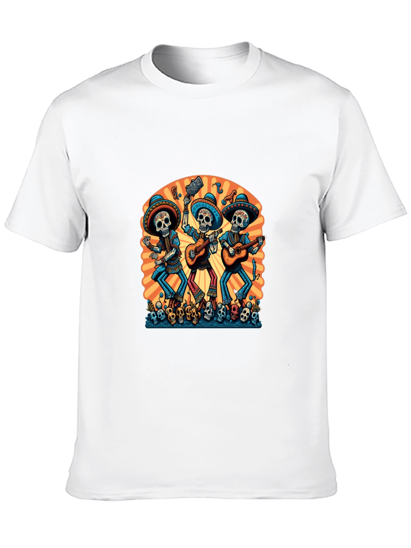 Day of the Dead Skeleton Band T-Shirt