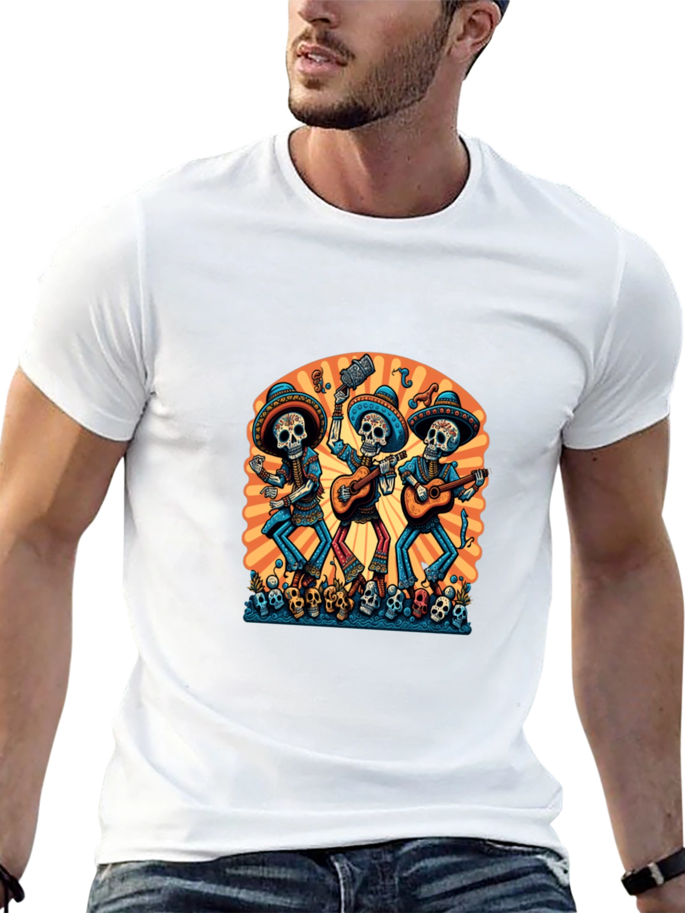 Day of the Dead Skeleton Band T-Shirt