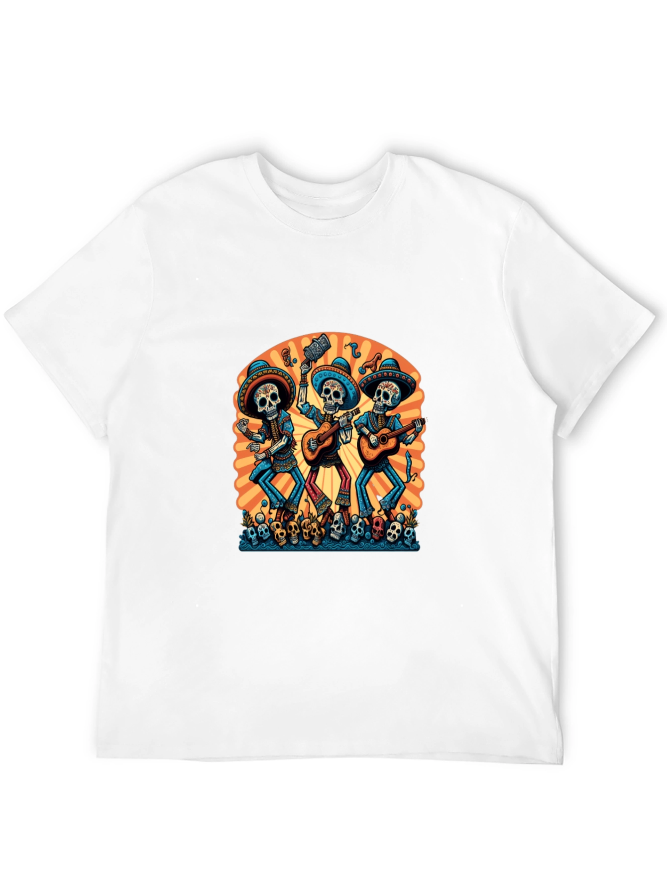 Day of the Dead Skeleton Band T-Shirt