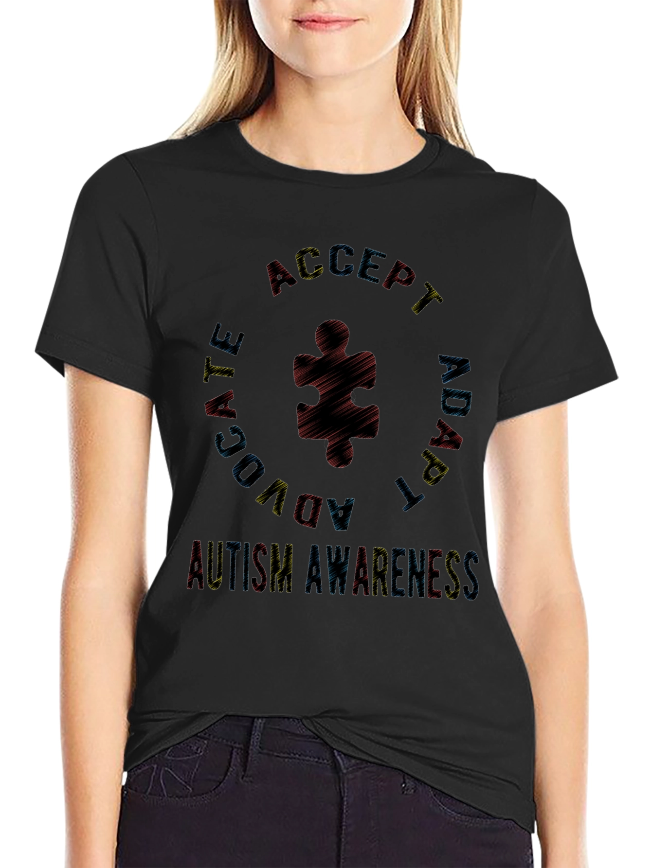 Autism Awareness Black T-Shirt